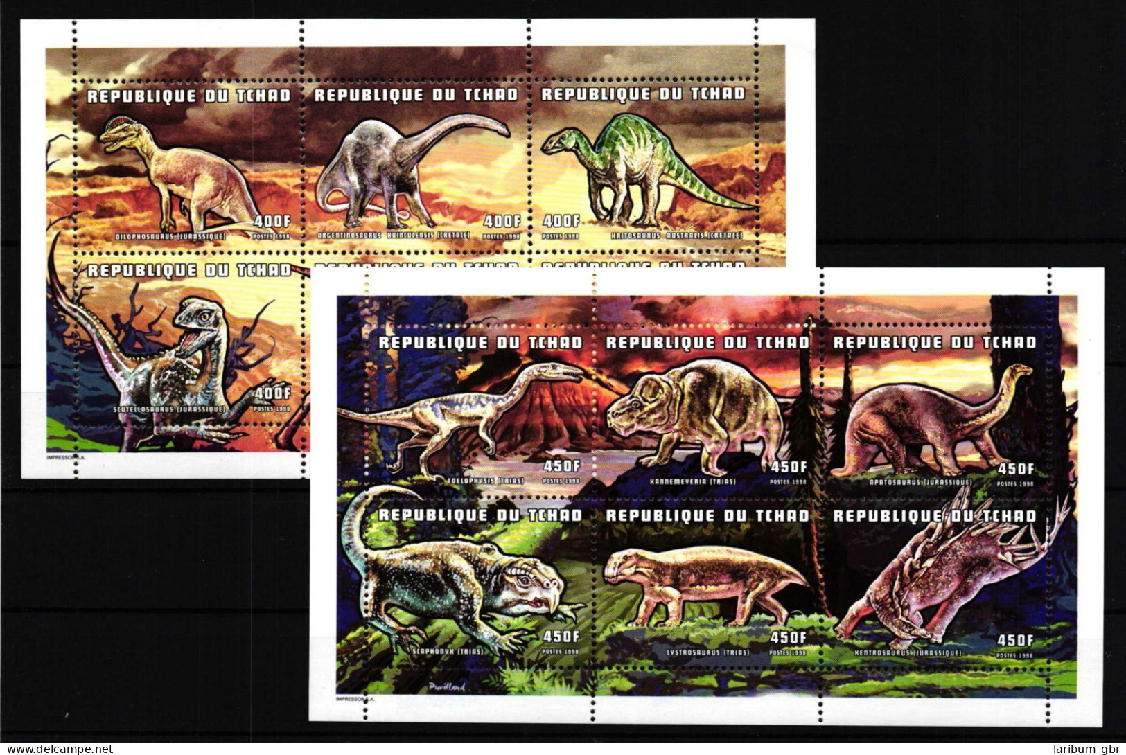 Niger ZD-Bögen 1838-1849 A Postfrisch Prähistorische Tiere Dinosaurier #HR201 - Ciad (1960-...)