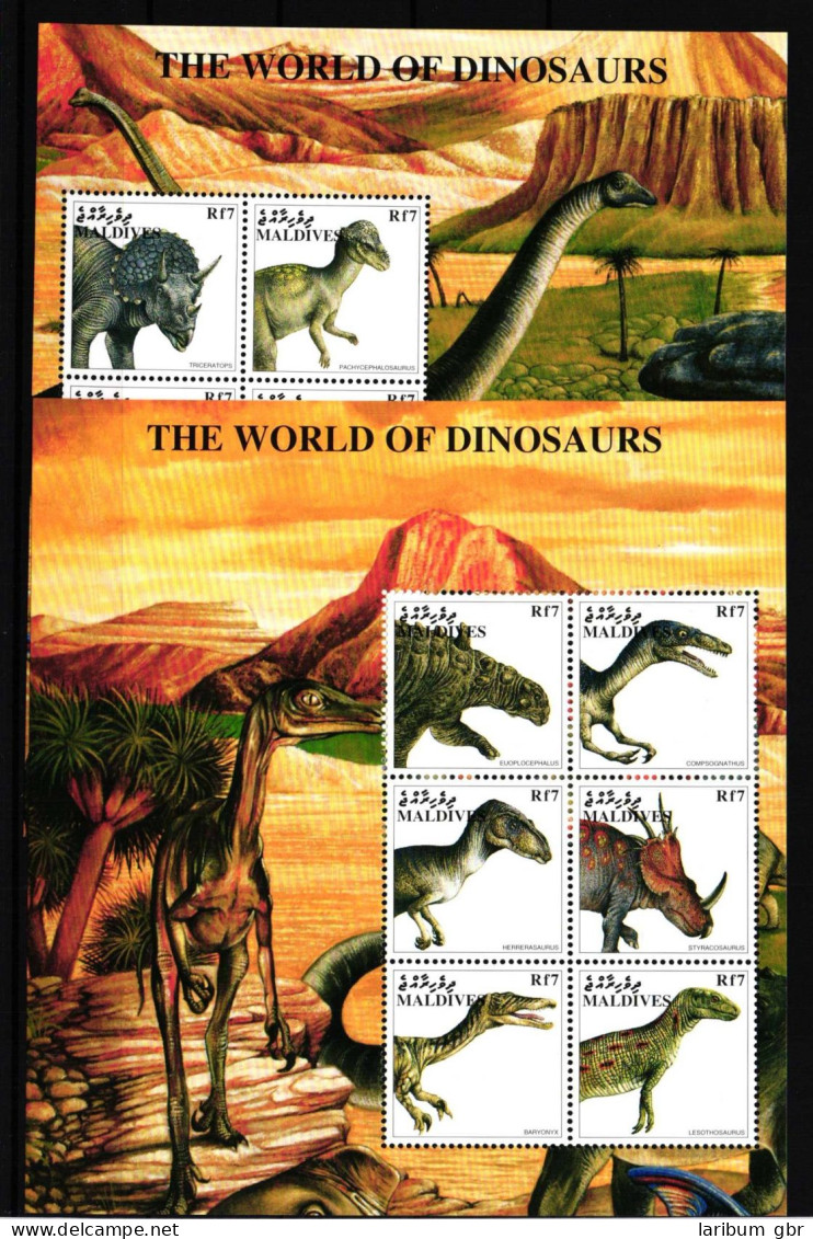 Malediven ZD-Bögen 2981-2992 Postfrisch Prähistorische Tiere Dinosaurier #HR204 - Maldives (1965-...)