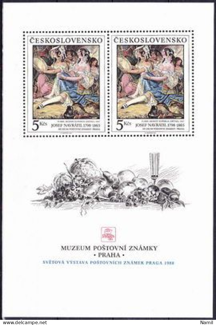 ** Tchécoslovaquie 1988 Mi 2971 - Bl.88 (Yv BF 82), (MNH)** - Nuevos