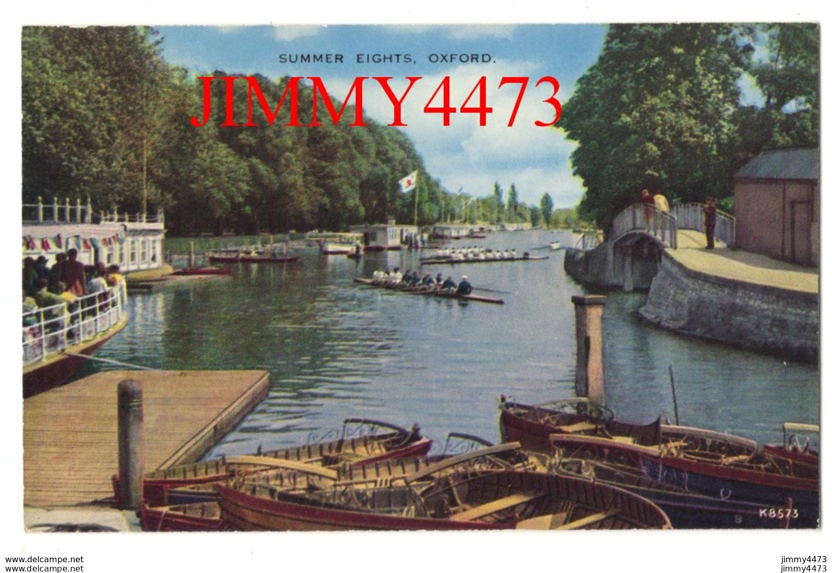 OXFORD - SUMMER EIGHTS ( Bateaux Bien Animés ) ( Oxfordshire England ) N° K.8573 - Valentine & Sons LTD Dundee - Oxford