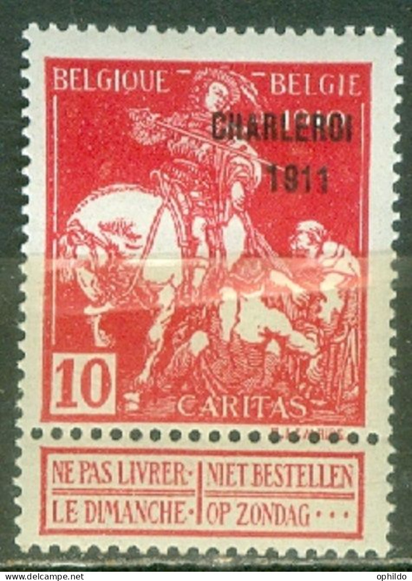 Belgique   107  *   TB   - 1910-1911 Caritas