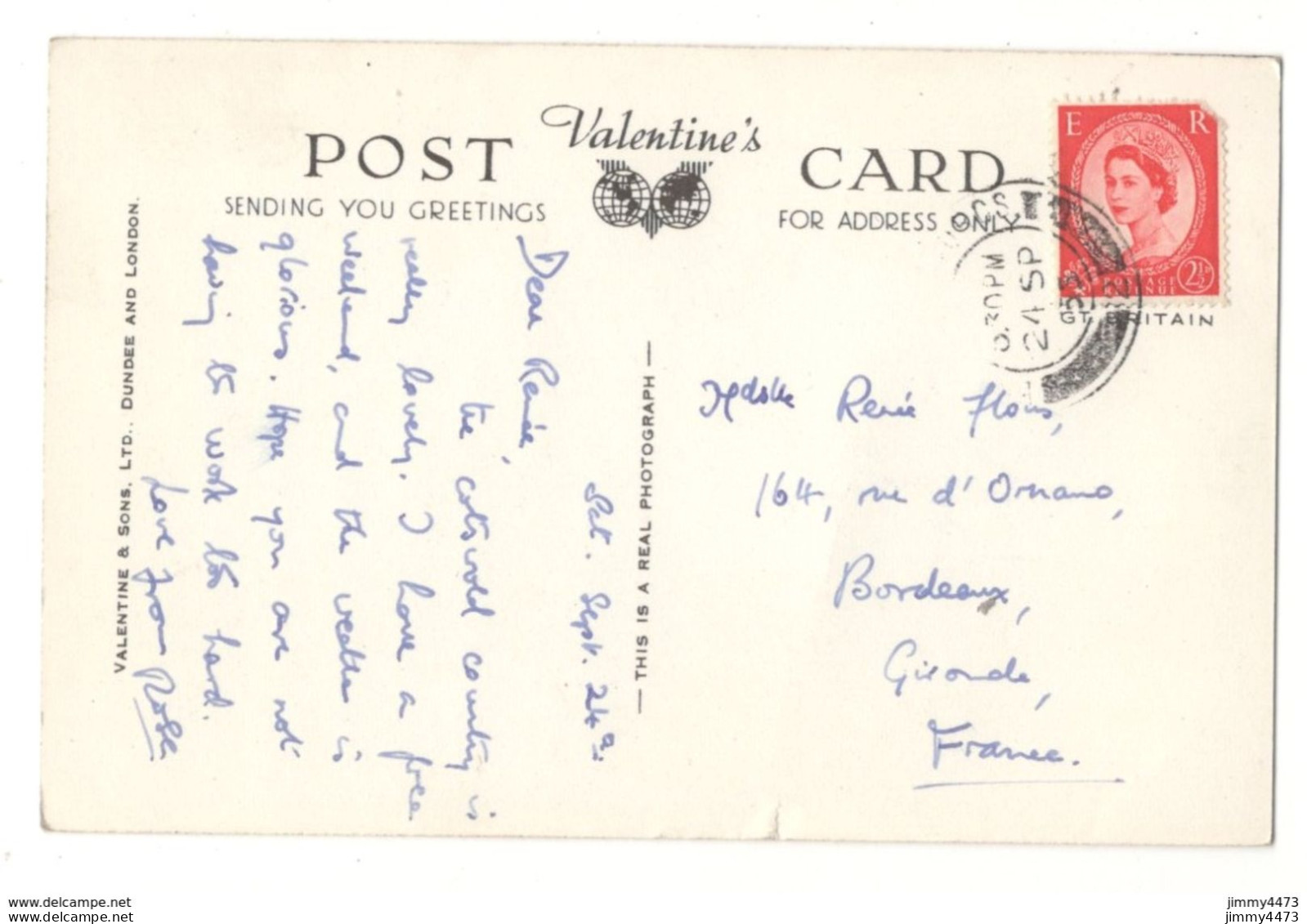 BROADWAY En 1955 - ELIZABETHAN COTTAGES ( Worcestershire England ) N° H. 7367 - Valentine & Sons LTD Dundee - Evesham
