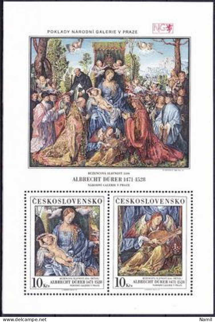 ** Tchécoslovaquie 1989 Mi 3001-2 - Bl.92 (Yv BF 85), (MNH)** - Unused Stamps