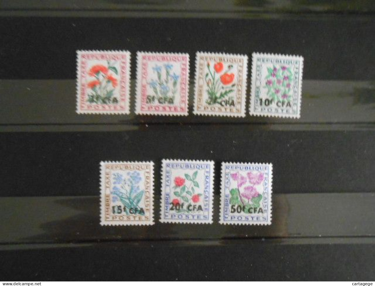 REUNION YT TX 48/53 FLEURS DES CHAMPS** - Postage Due