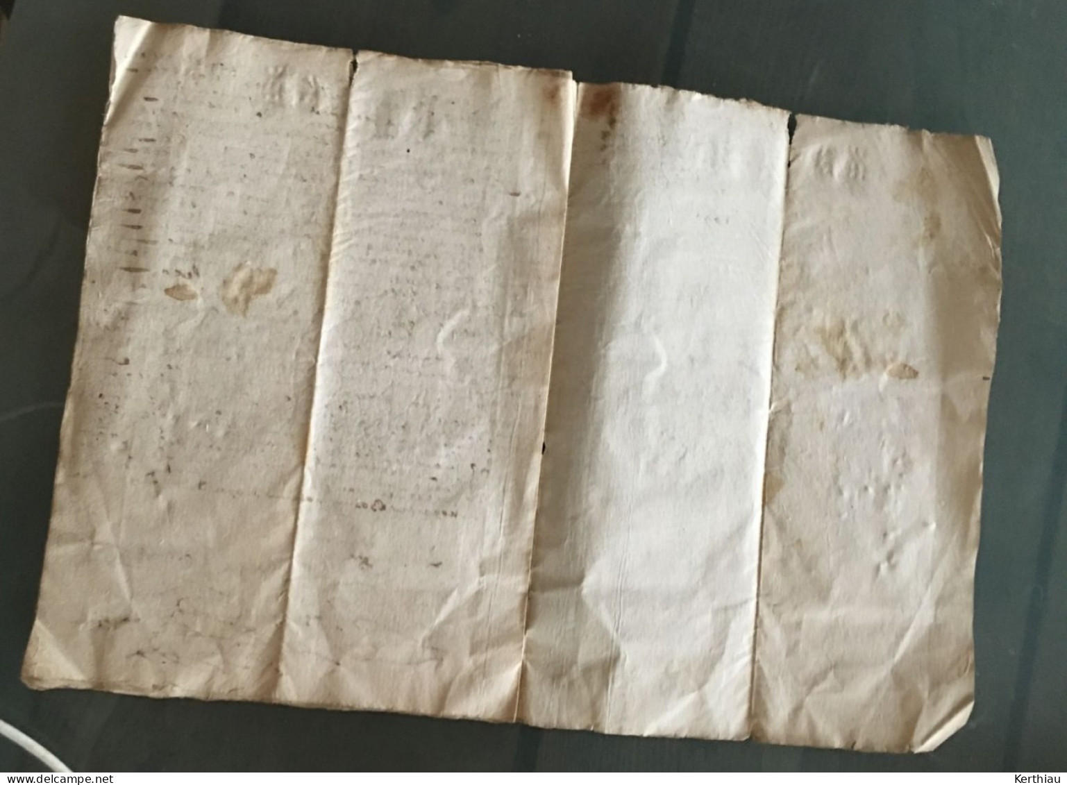 RARE - Document notarié avec deux cachets GBN de Montauban 1690 (sous Louis XIV)