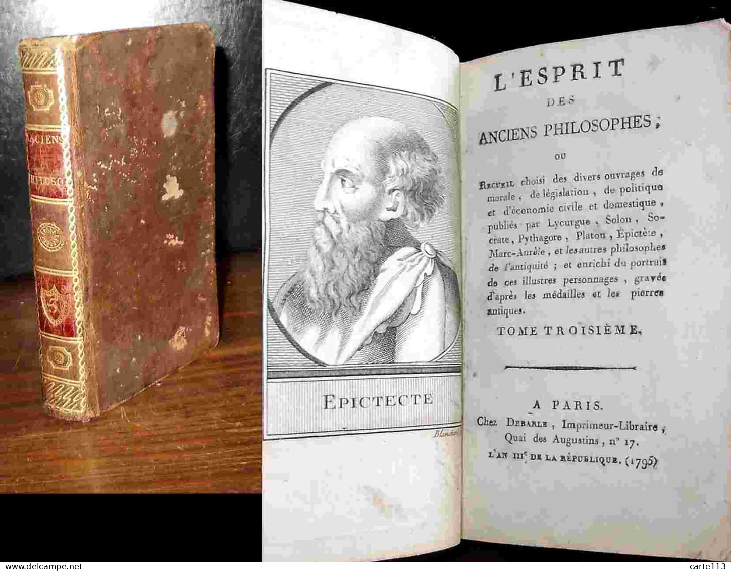 ANONYME - L'ESPRIT DES ANCIENS PHILOSOPHES - TOME 3 - 1701-1800
