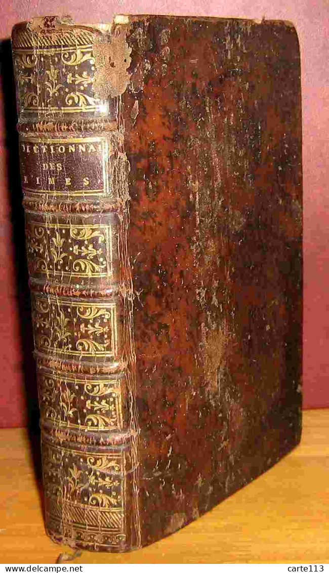 RICHELET Pierre - DICTIONNAIRE DES RIMES - 1701-1800