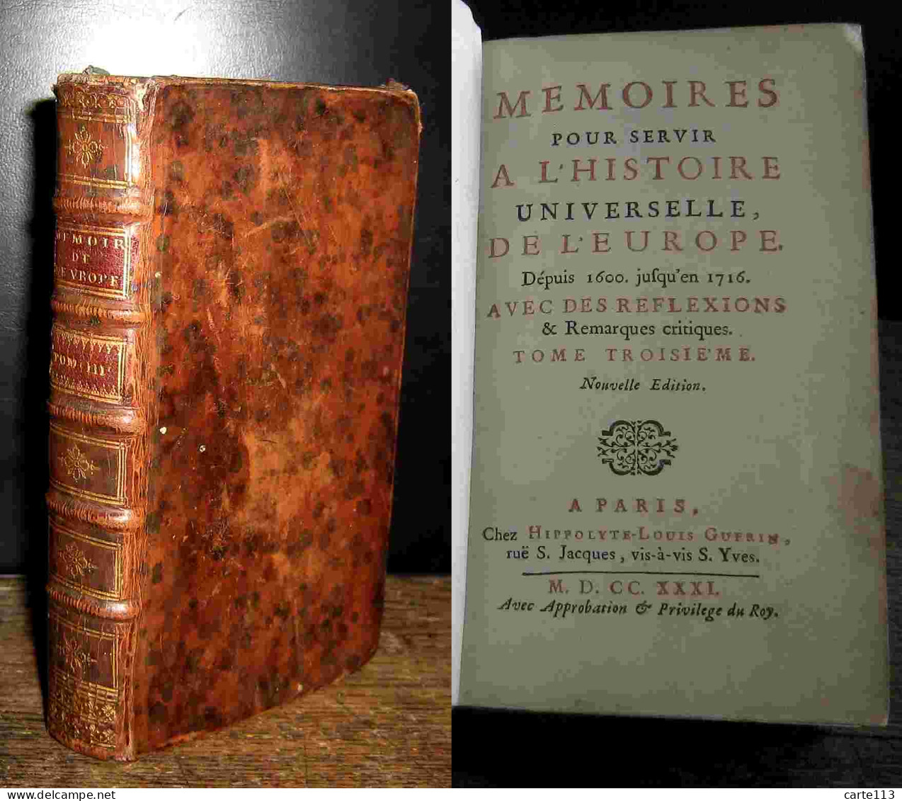 ROBILLARD D'AVRIGNY Hyacinthe - MEMOIRES POUR SERVIR A L'HISTOIRE UNIVERSELLE DE L'EUROPE DEPUIS 1600 - 1701-1800