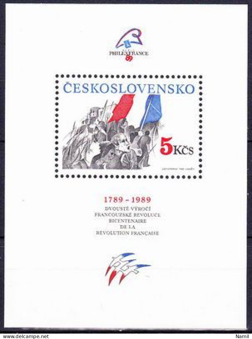 ** Tchécoslovaquie 1989 Mi 3005 - Bl.93 (Yv BF 86), (MNH)** - Unused Stamps