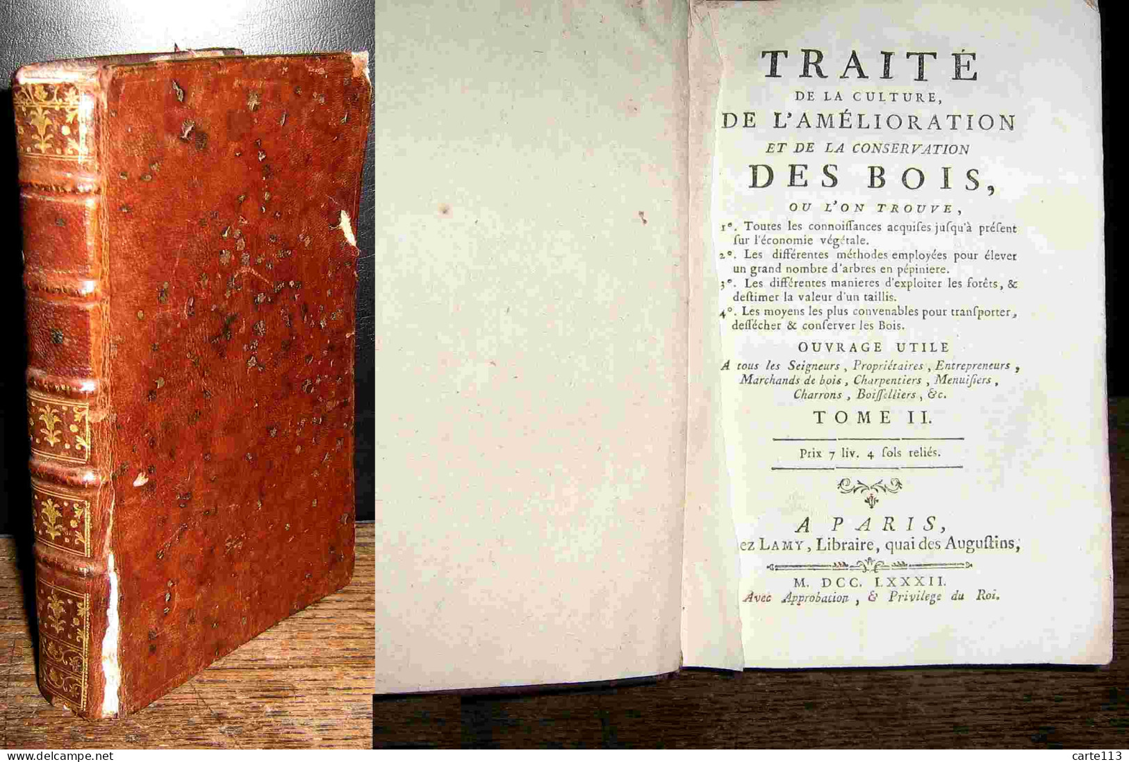MASSE Jean - TRAITE DE LA CULTURE, DE L'AMELIORATION ET DE LA CONSERVATION DES BOI - 1701-1800