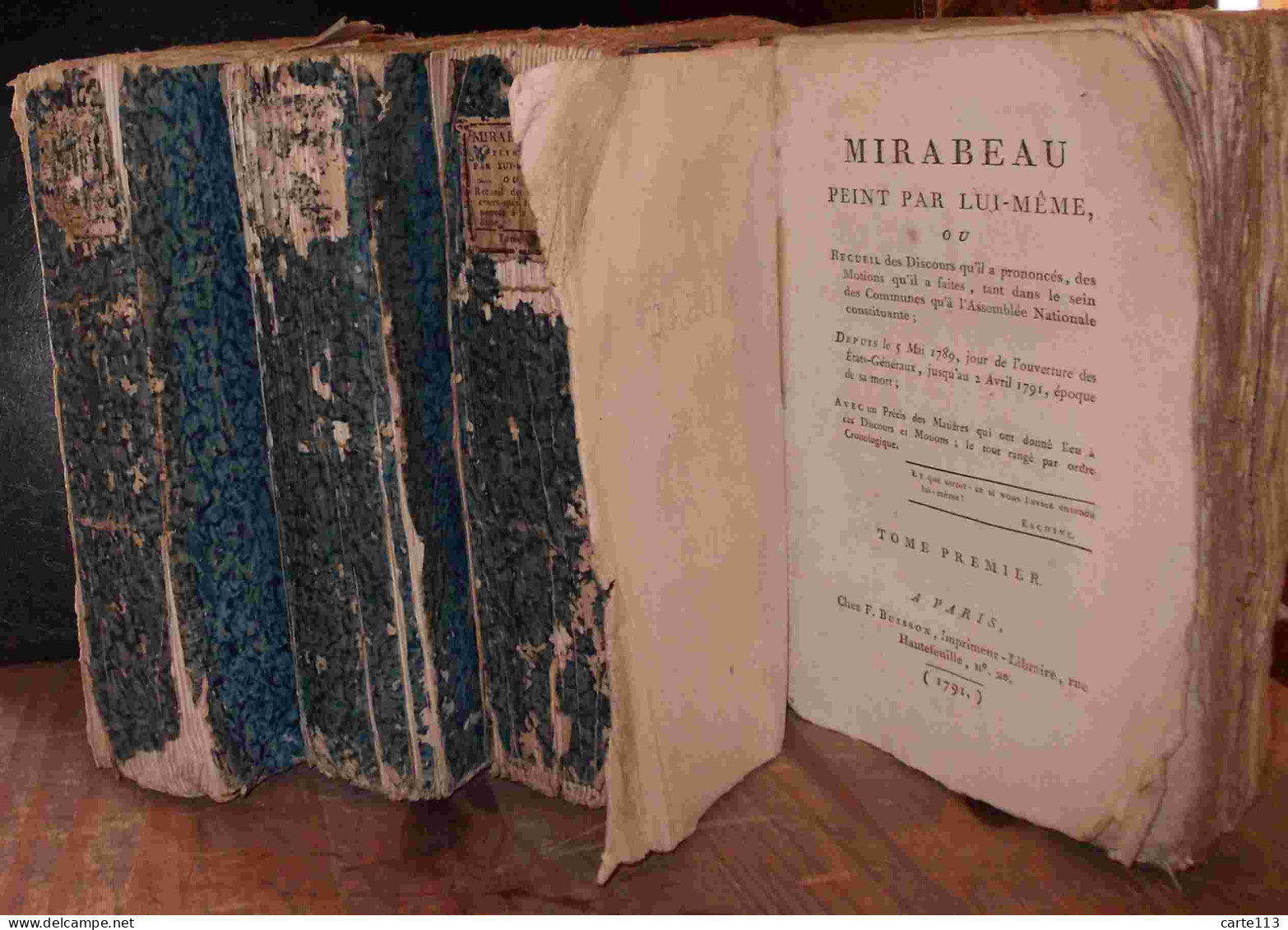 MIRABEAU Honore-Gabriel Riqueti Comte De - MIRABEAU PEINT PAR LUI-MEME - 4 VOLUMES - 1701-1800