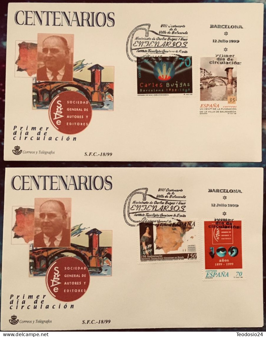 FDC  1999.- CENTENARIOS. - FDC