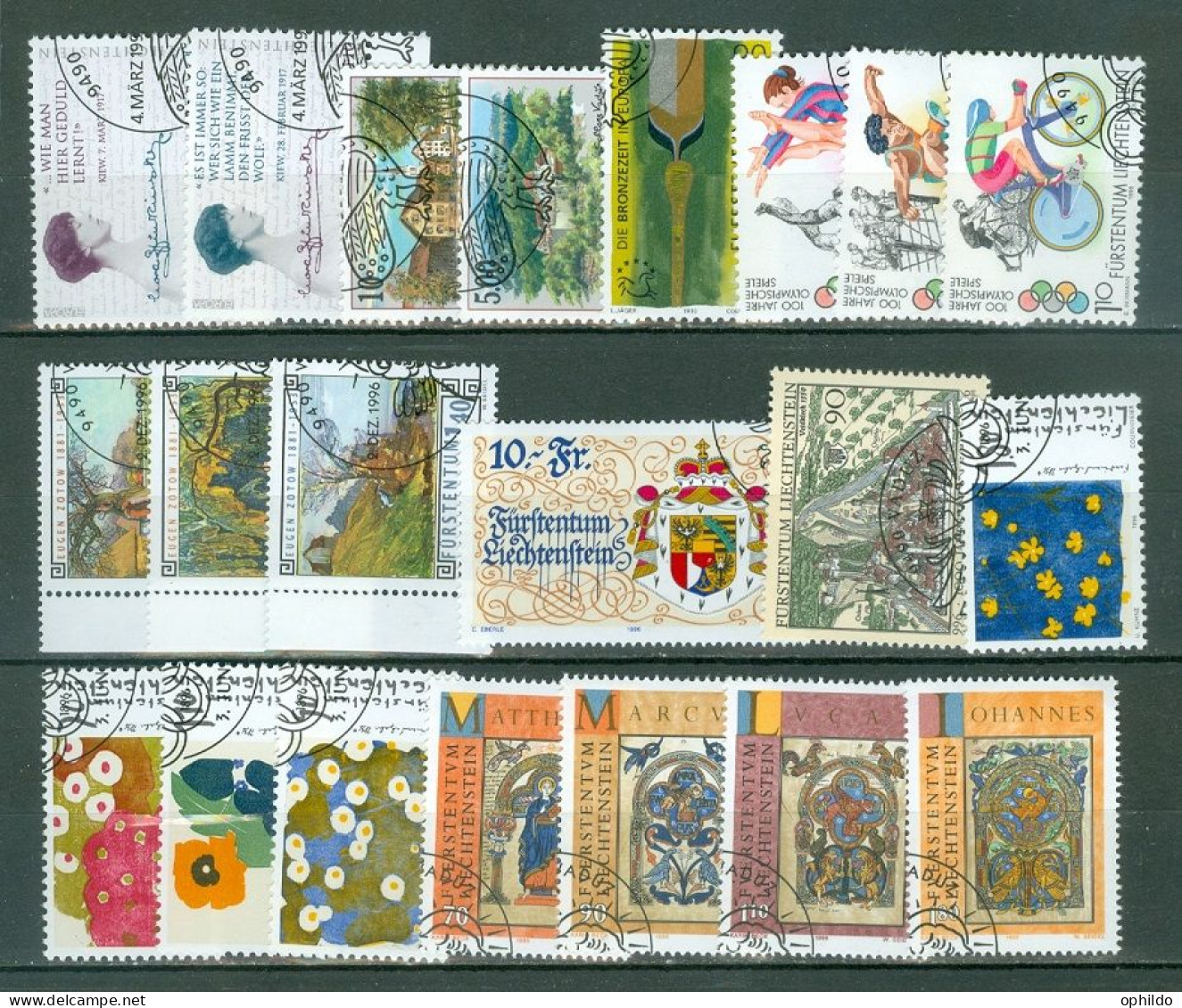 Liechtenstein  Année Complète  1996  Ob TB   - Annate Complete