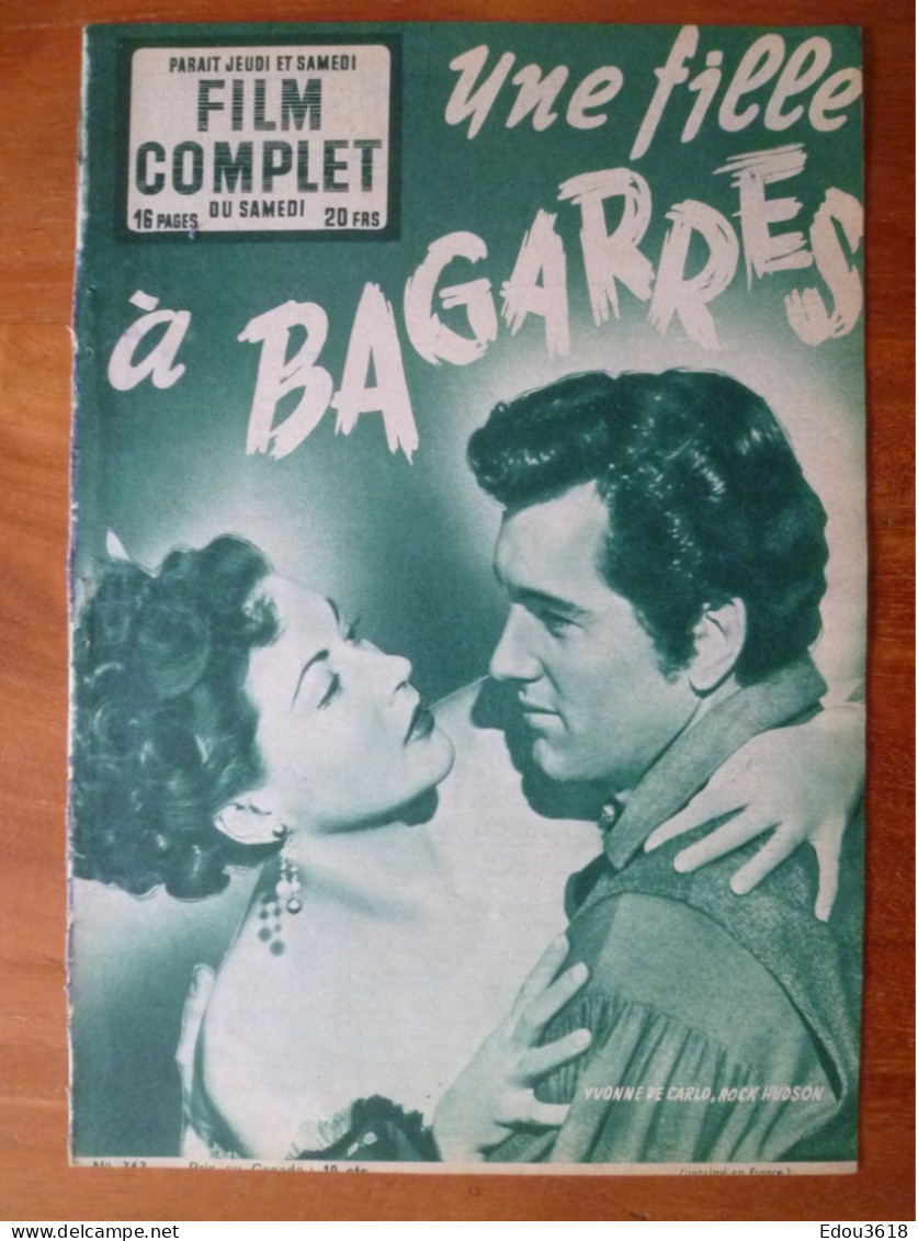 Revue Film Complet N° 363 Une Fille à Bagarres Avec Yvonne De Carlo Rock Hudson Richard Denning 1953 Maria Riquelme - Cinema