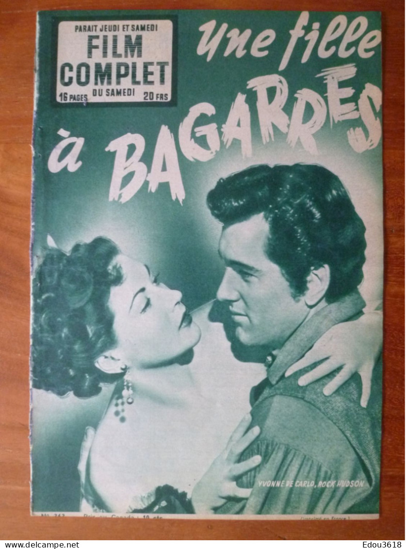 Revue Film Complet N° 363 Une Fille à Bagarres Avec Yvonne De Carlo Rock Hudson Richard Denning 1953 Maria Riquelme - Cinéma