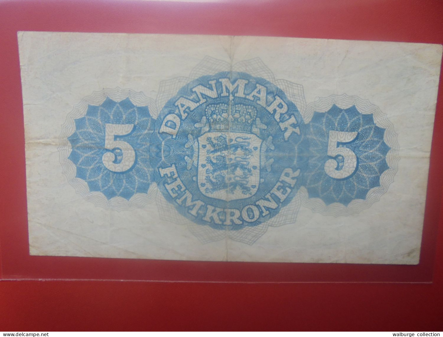 DANEMARK 5 KRONER 1949 Préfix "C V" Circuler COTES:15-40-150$ (B.33) - Dänemark