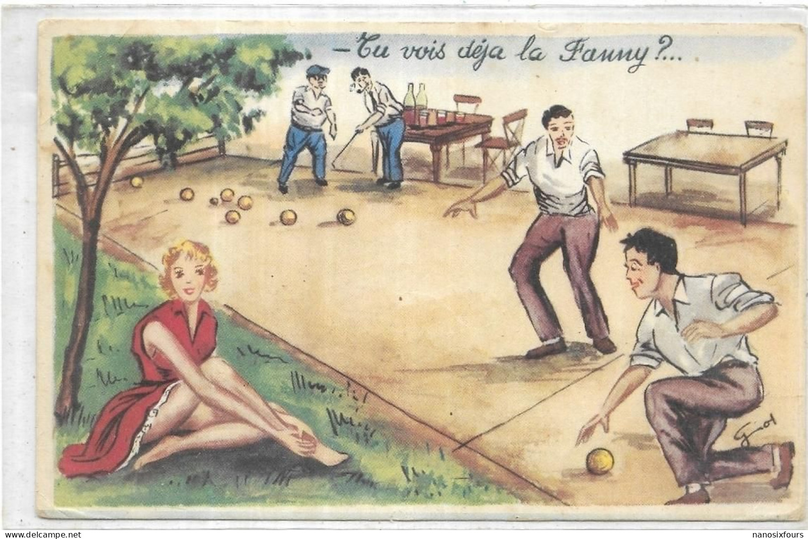 SPORTS. PETANQUE.TU VOIS DEJA LA FANNY. CARTE ECRITE - Boule/Pétanque