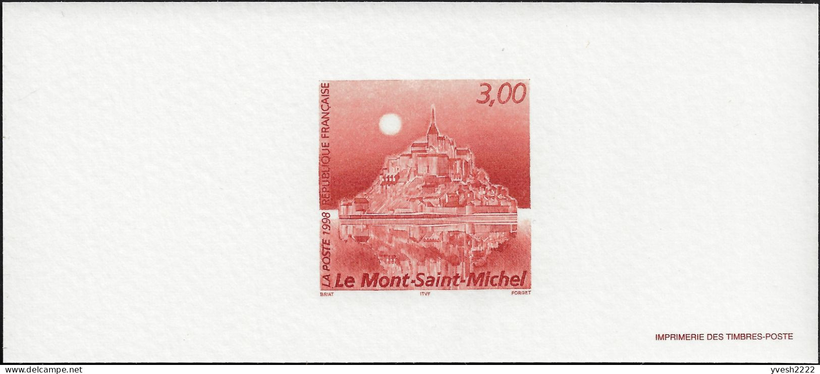 France 1998 Y&T 3165 Feuillet De Luxe. Abbaye Du Mont-Saint-Michel - Abbeys & Monasteries