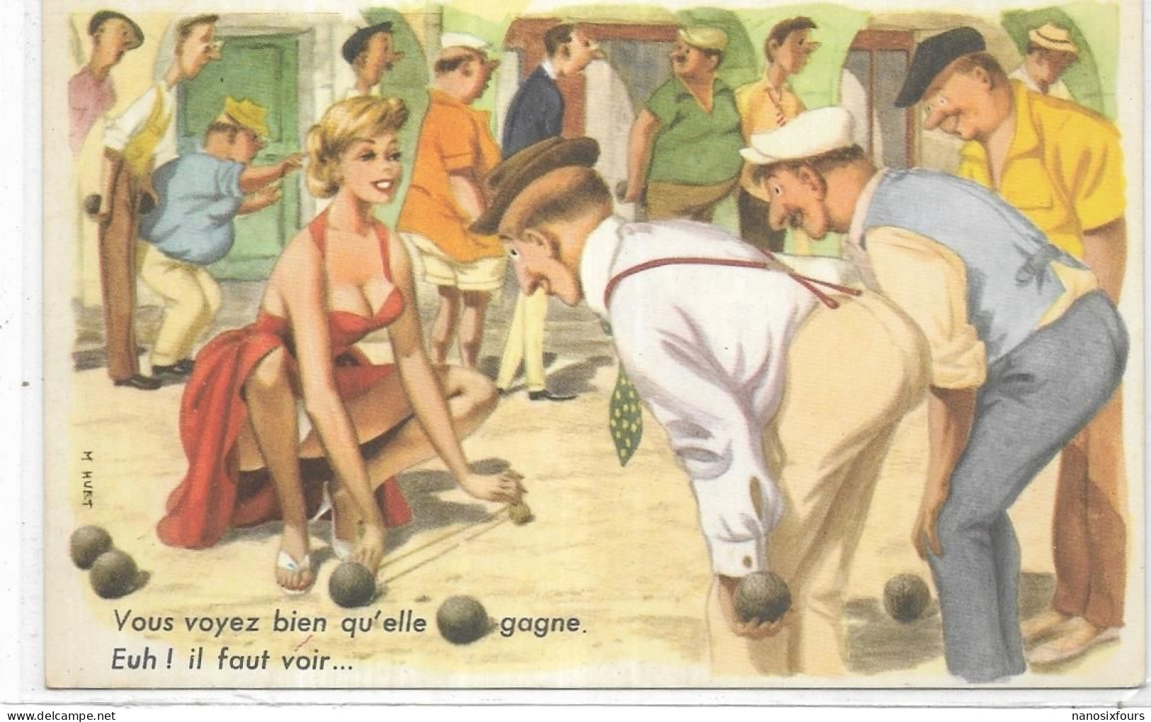 SPORTS. PETANQUE. VOUS VOYER BIEN QU ELLE GAGNE   EUH IL FAUT VOIR - Bowls