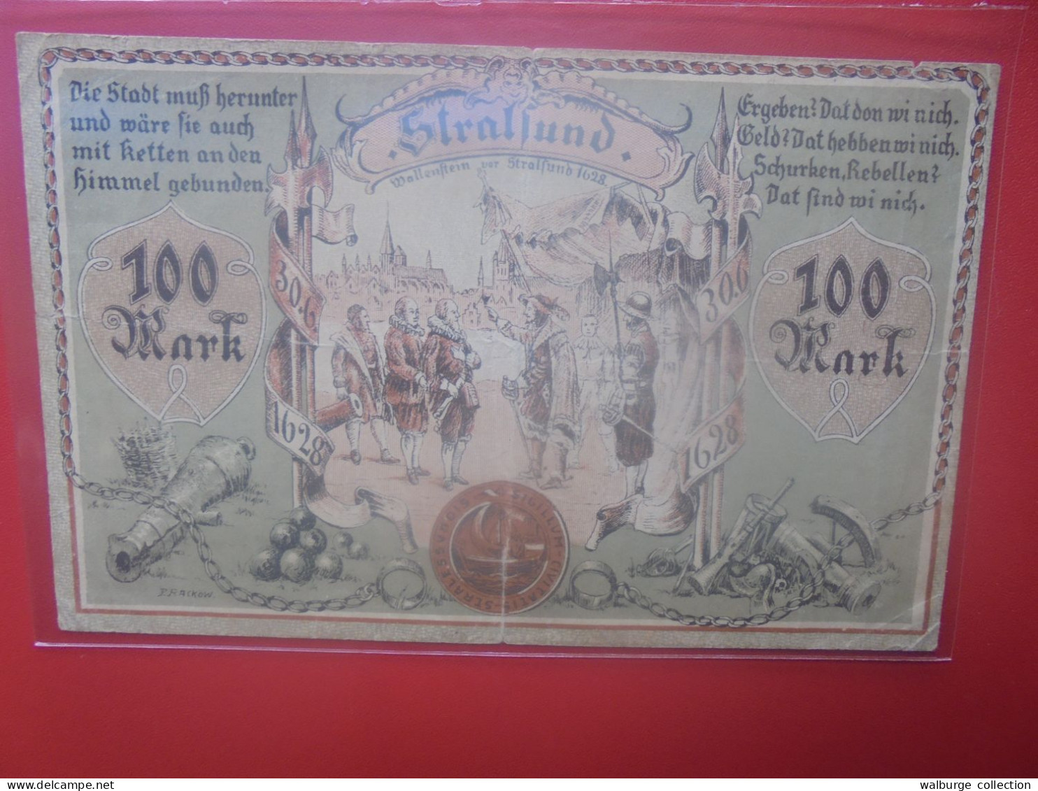 STRALSUND (Pomméranie) 100 MARK 1922 Circuler (B.33) - Collections