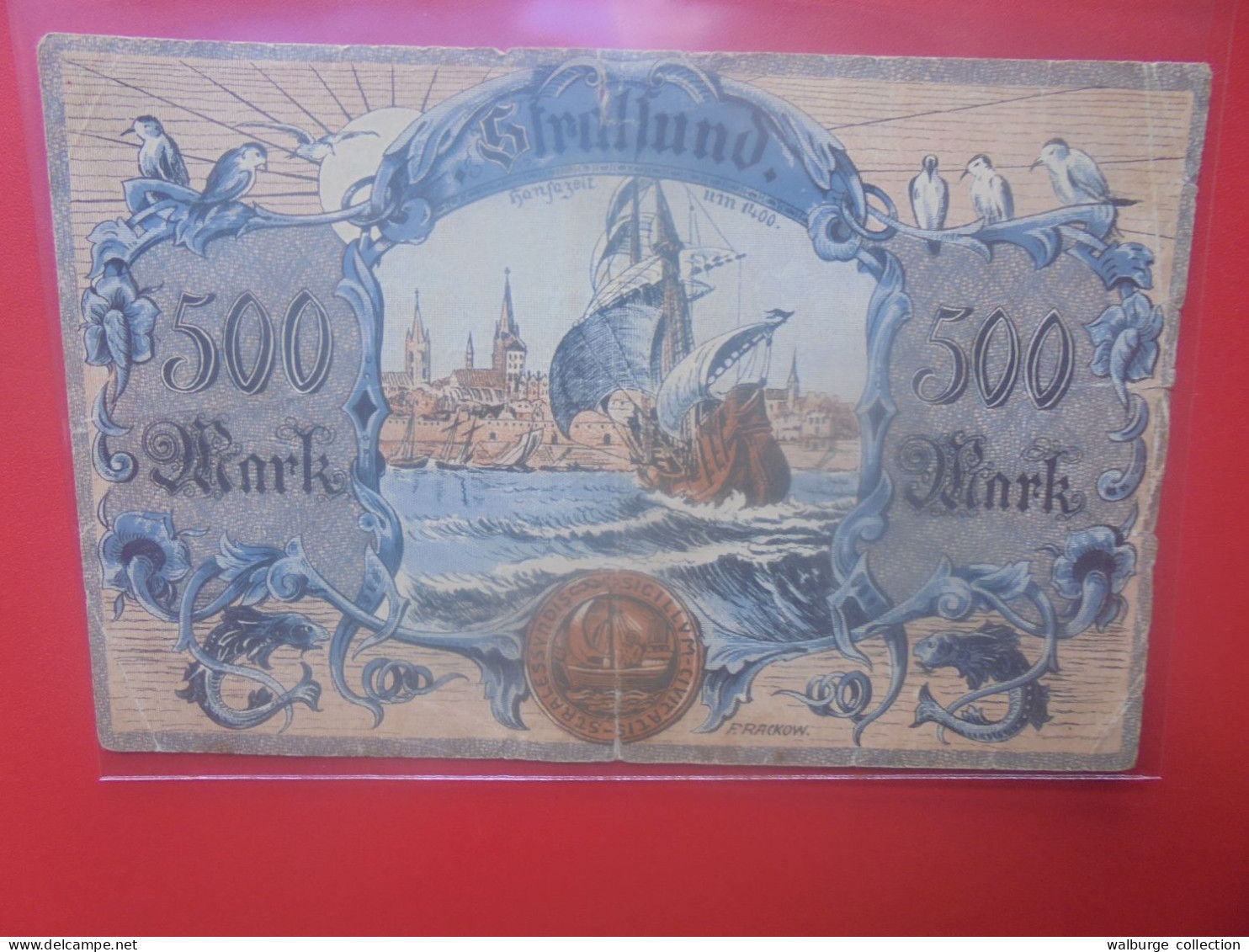 STRALSUND (Pomméranie) 500 MARK 1922 Circuler (B.33) - Sammlungen