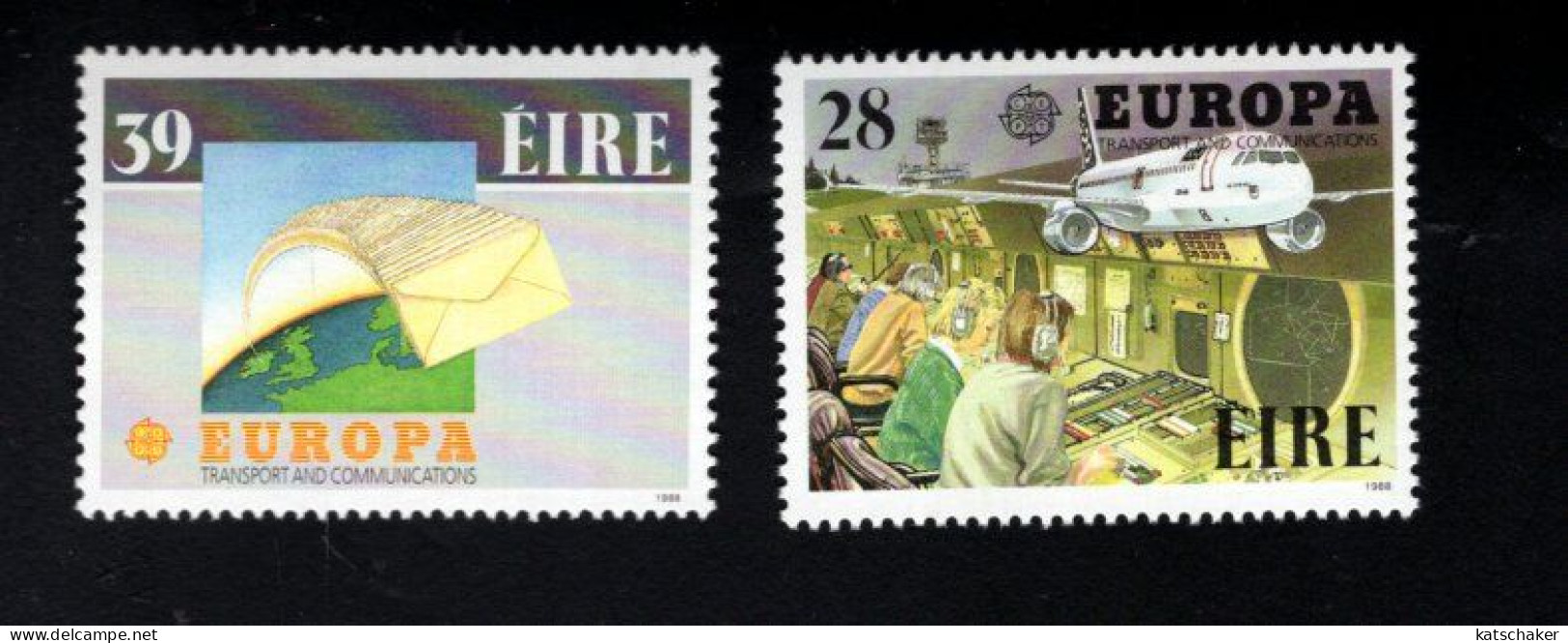 1997019473 1988  SCOTT 717 718 (XX) POSTFRIS  MINT NEVER HINGED - EUROPA ISSUE - AIRTRAFIC CONTROLLERS - EUROPE ON GLOBE - Nuovi