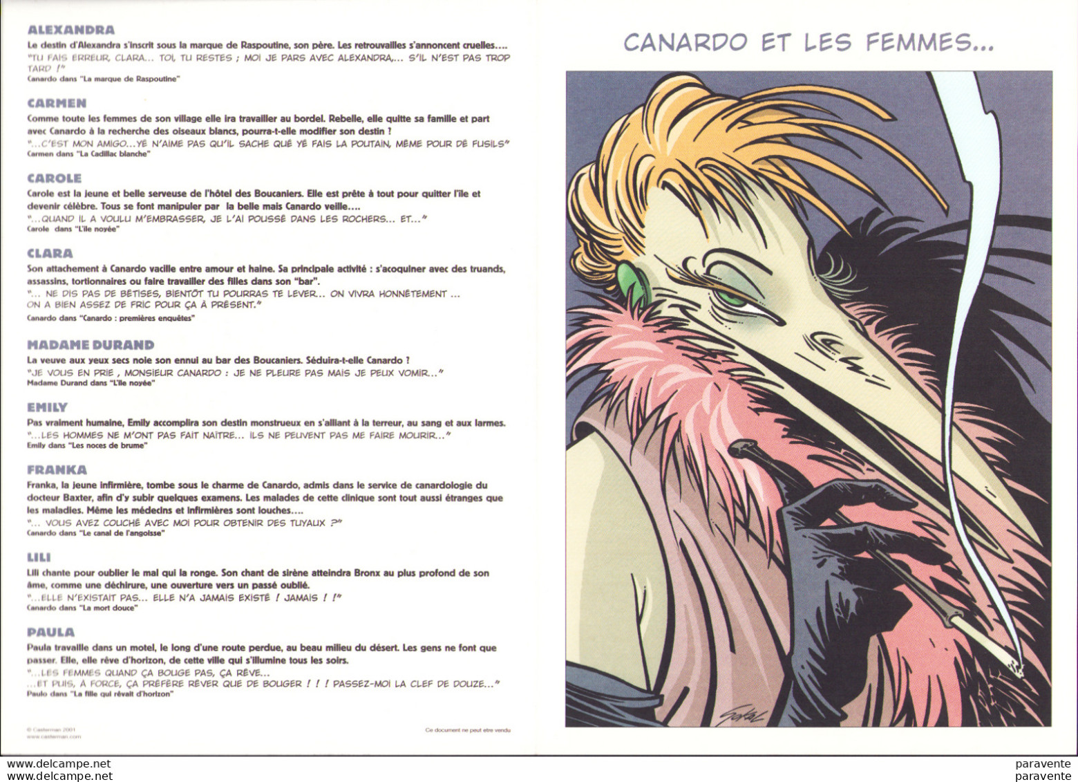 SOKAL : Exlibris CANARDO ET LES FEMMES - Ilustradores P - R