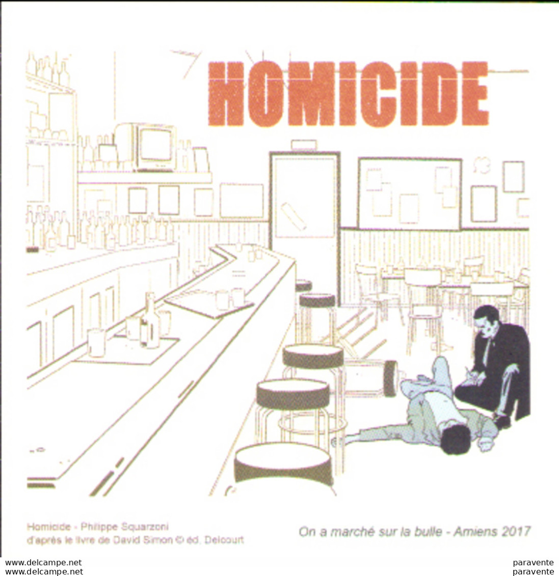 SQUARZONI : Exlibris Salon Amiens 2017 Pour HOMICIDE - Künstler P - R