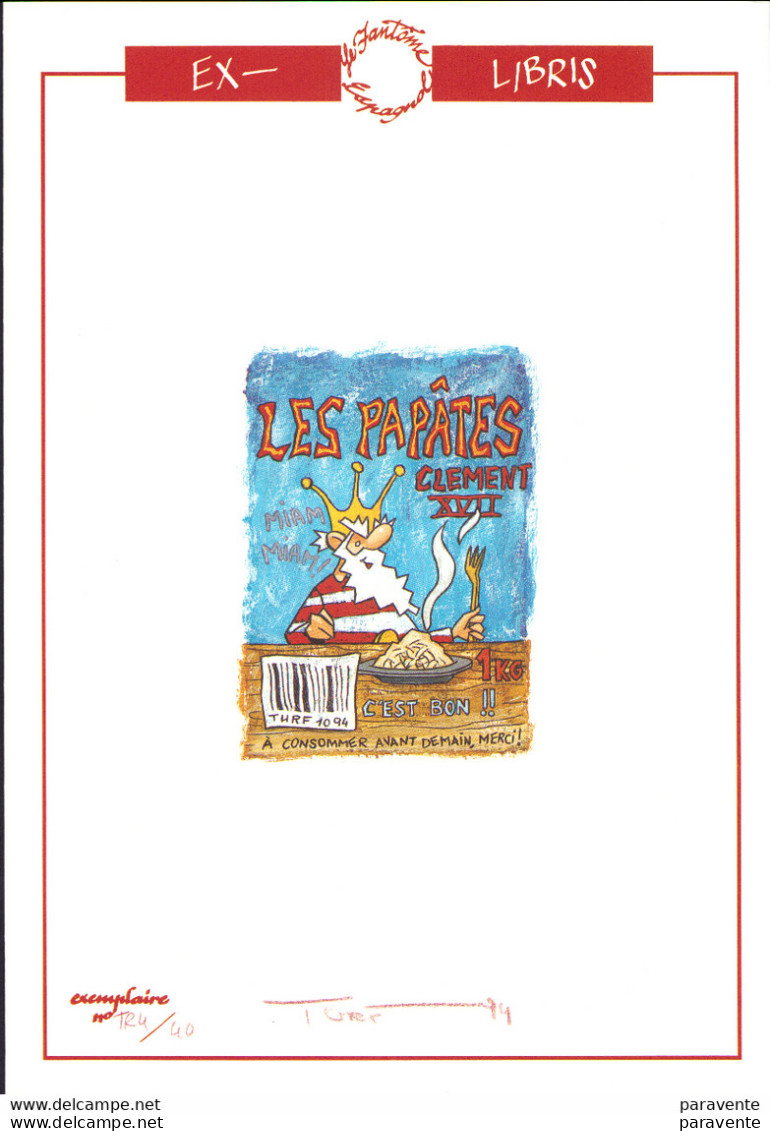 TURF : Exlibris Librairie FANTOME ESPAGNOL 1994 (ns) - Illustrators S - V