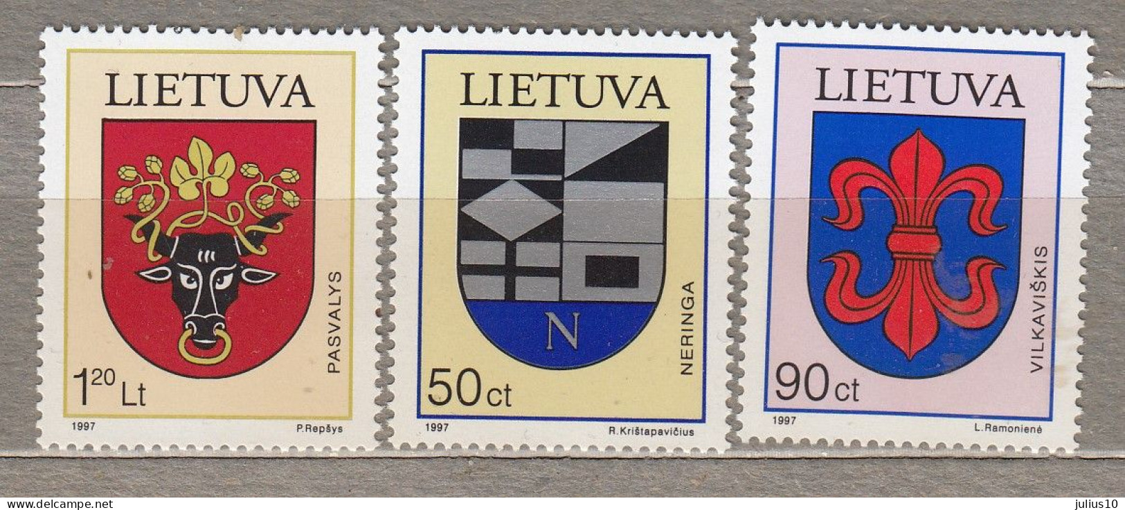 LITHUANIA 1997 Coat Of Arms MNH(**) Mi 652-654 # Lt737 - Briefmarken