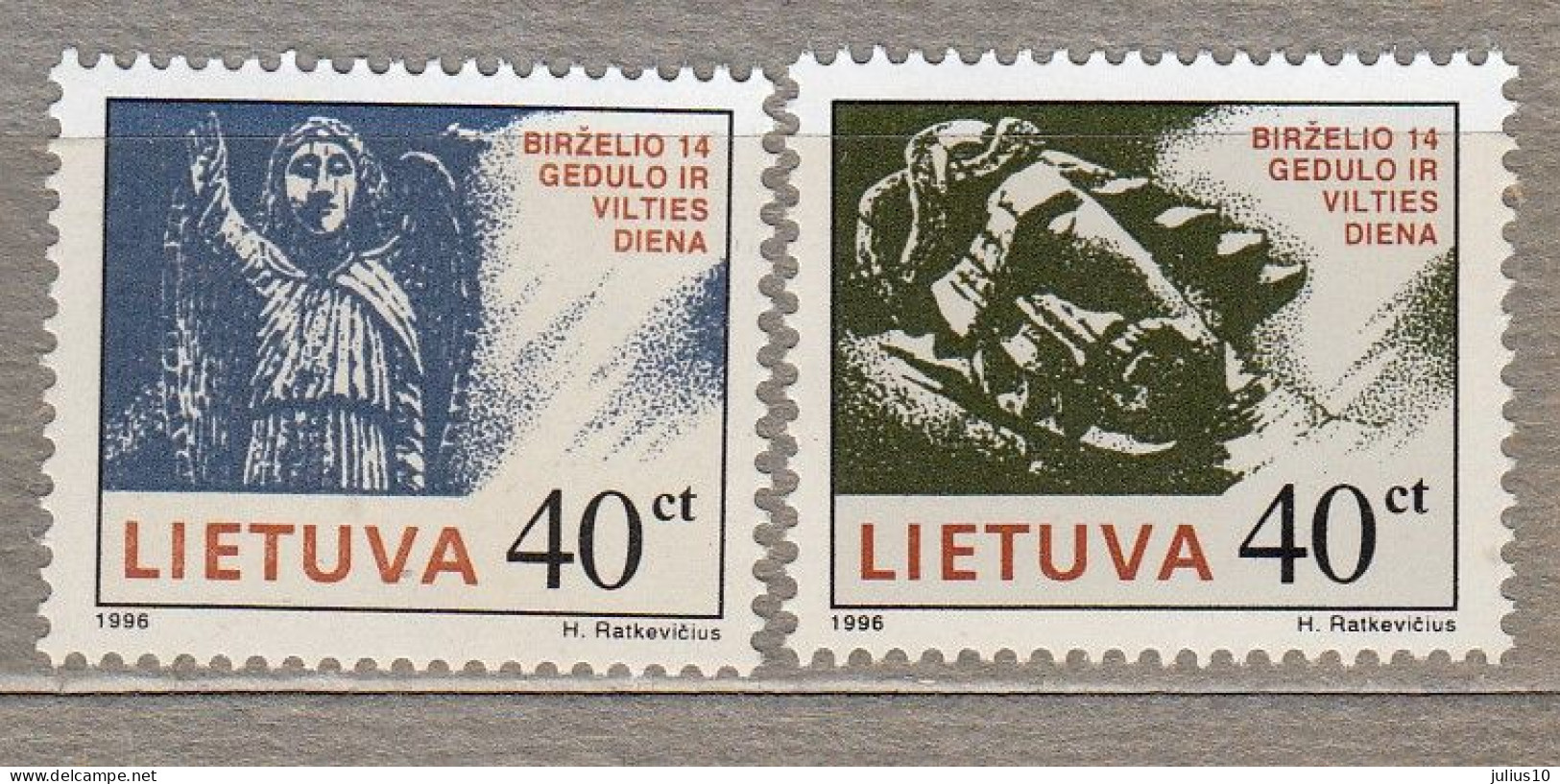 LITHUANIA 1996 Mourning Day MNH(**) Mi 613-614 # Lt738 - Litauen