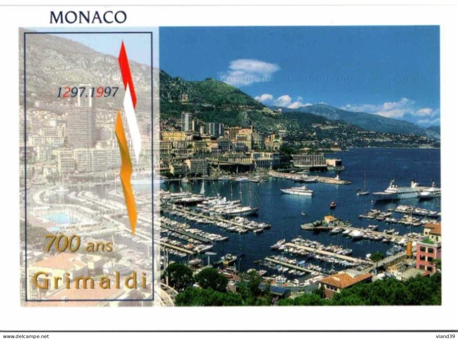 MONACO. -  Port D'Hercule  -  Carte 700 Ans Grimaldi. -  Non écrite - Port