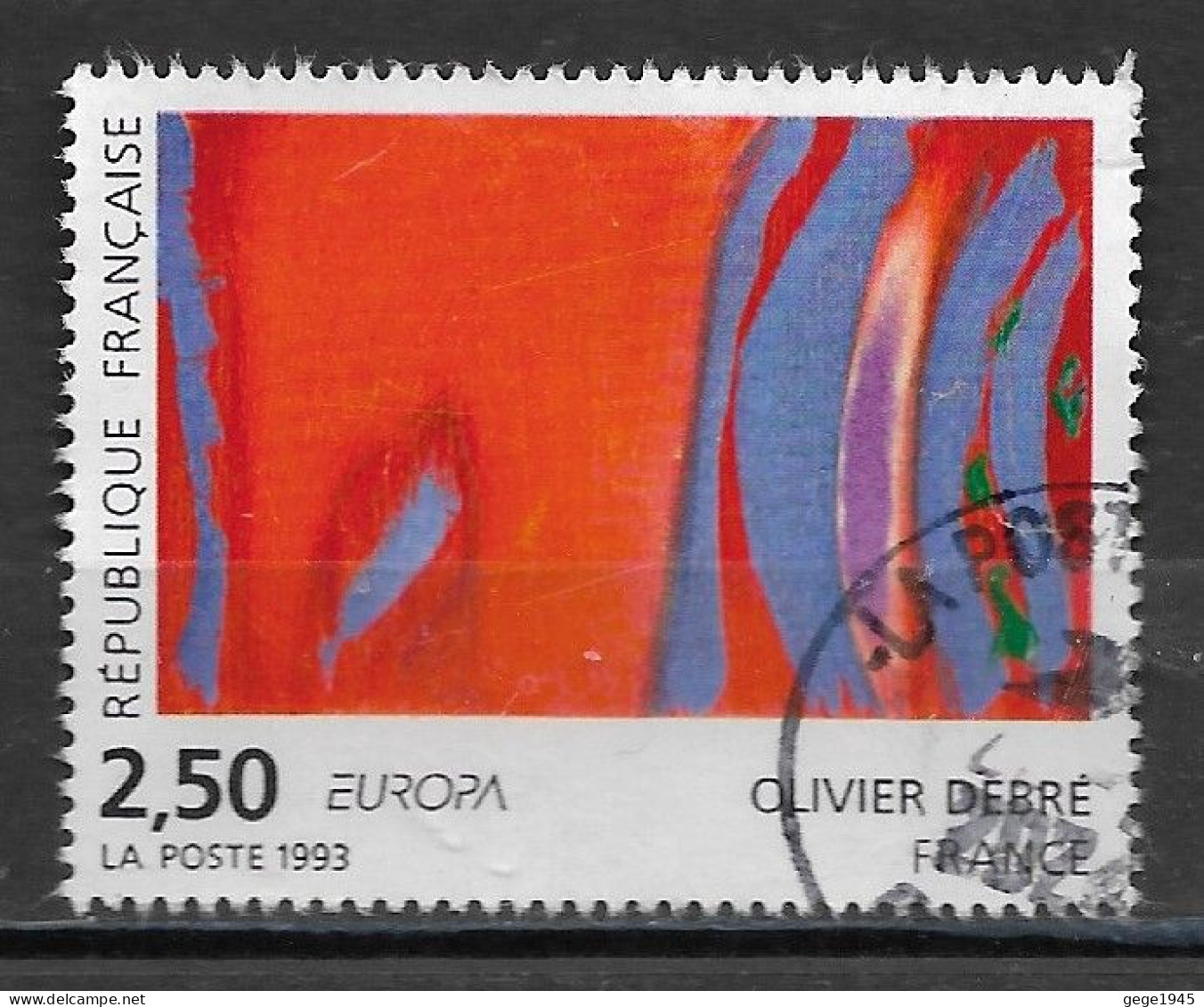 France 1993 Oblitéré  N°  2797  -  Europa  " Olivier Debré " - Gebraucht