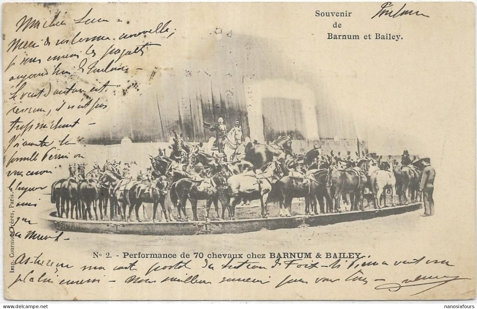 SPECTACLE.  CIRQUE..SOUVENIR DE BARNUM ET BALLEY.  N 10 - 100 - 499 Cartes