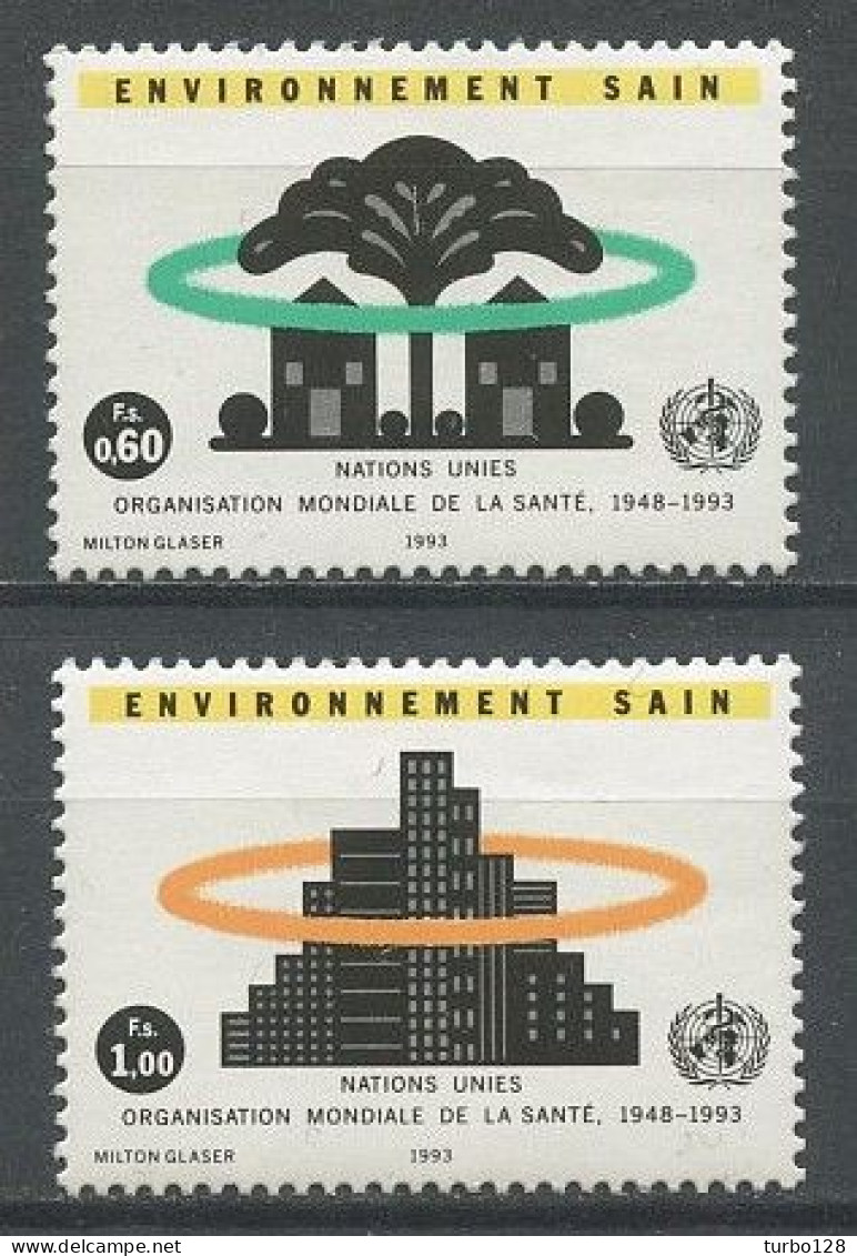 N.U. GENEVE 1993 N° 247/248 ** Neufs MNH  Superbes C 3.10 € Protection Environnement OMS Médecine Santé Arbres Trees - Ongebruikt