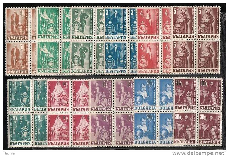 BULGARIA / BULGARIE - 1947 - Au Benefice Des Artistes Dramatiques - 11v Bl.du 4** - Théâtre