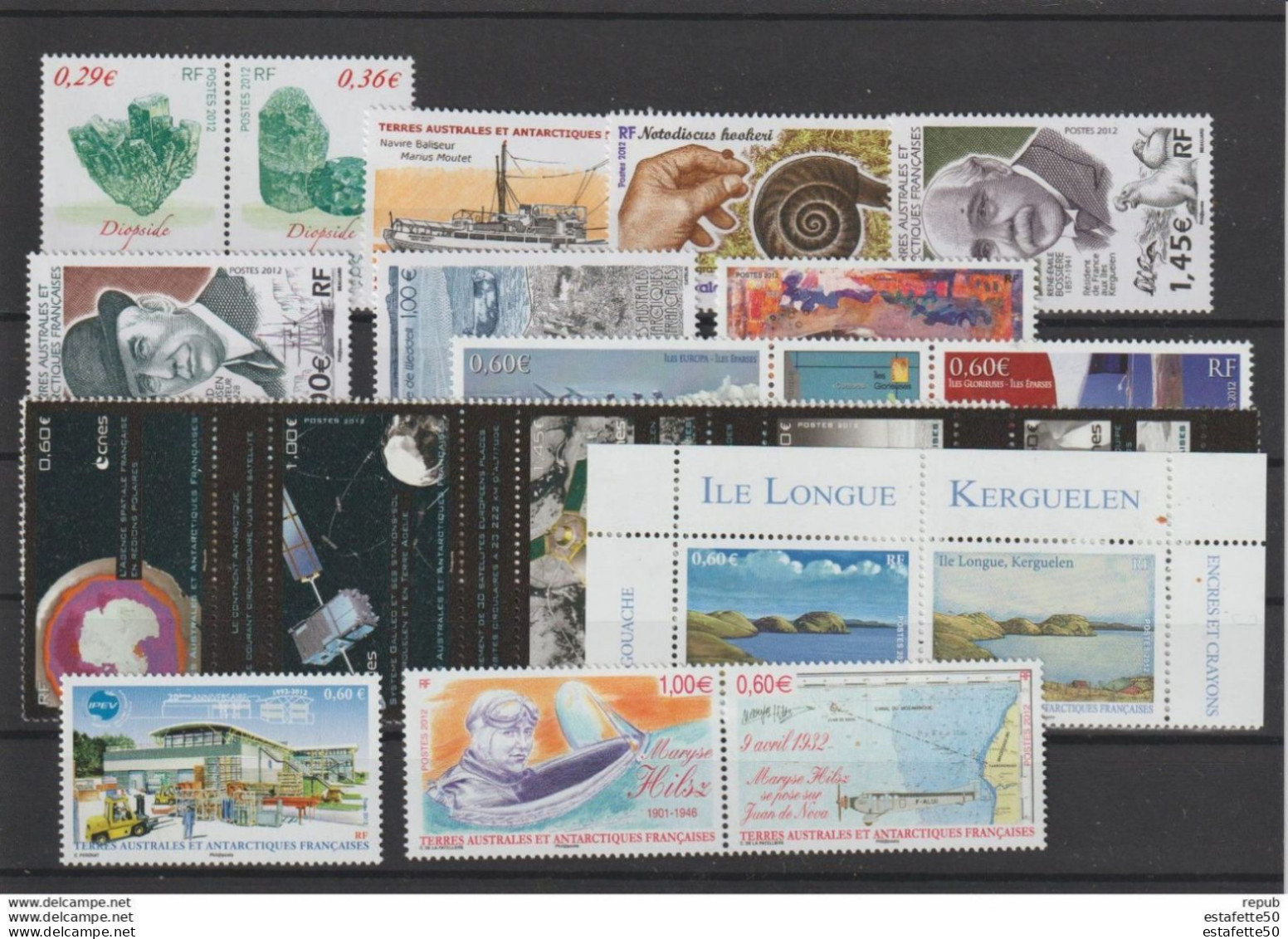 TAAF;2012;année Complète;TP N°602 à 640 ;NEUFS**;MNH - Full Years