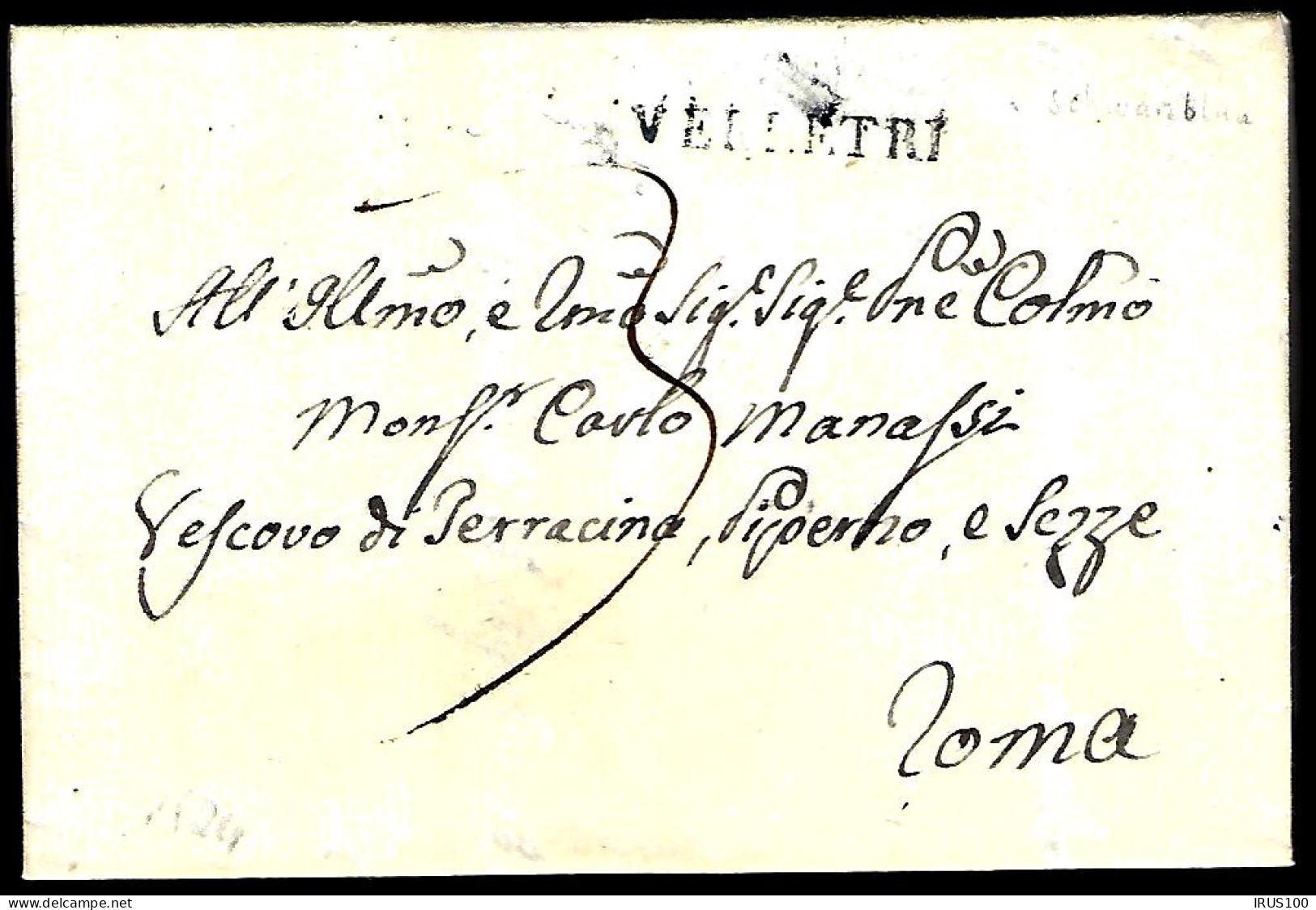 1804 - PRÉPHILATÉLIE - LETTRE POUR ROME -  - Velletri