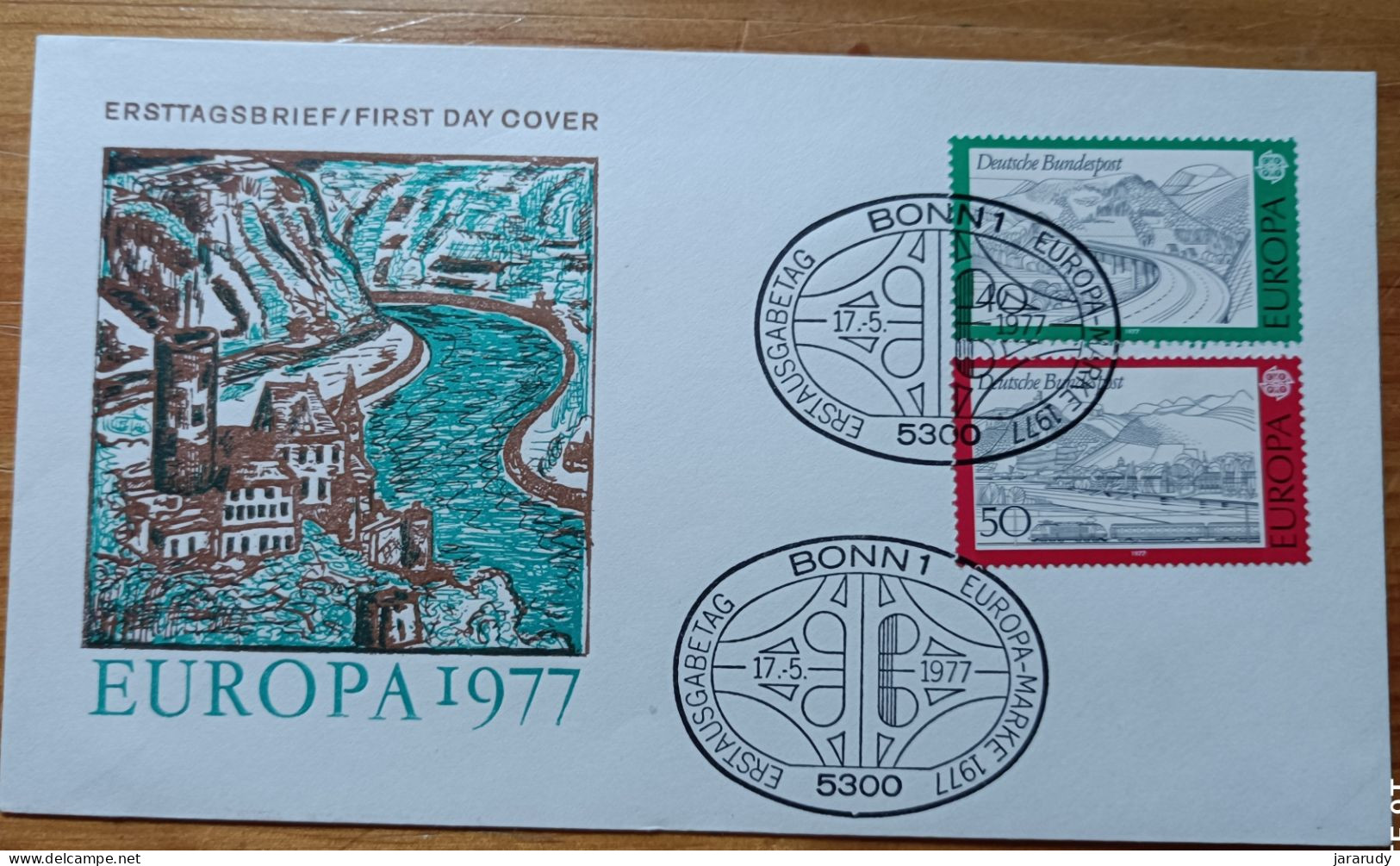 ALEMANIA EUROPA CEPT 1977 FDC/SPD MNH - 1971-1980