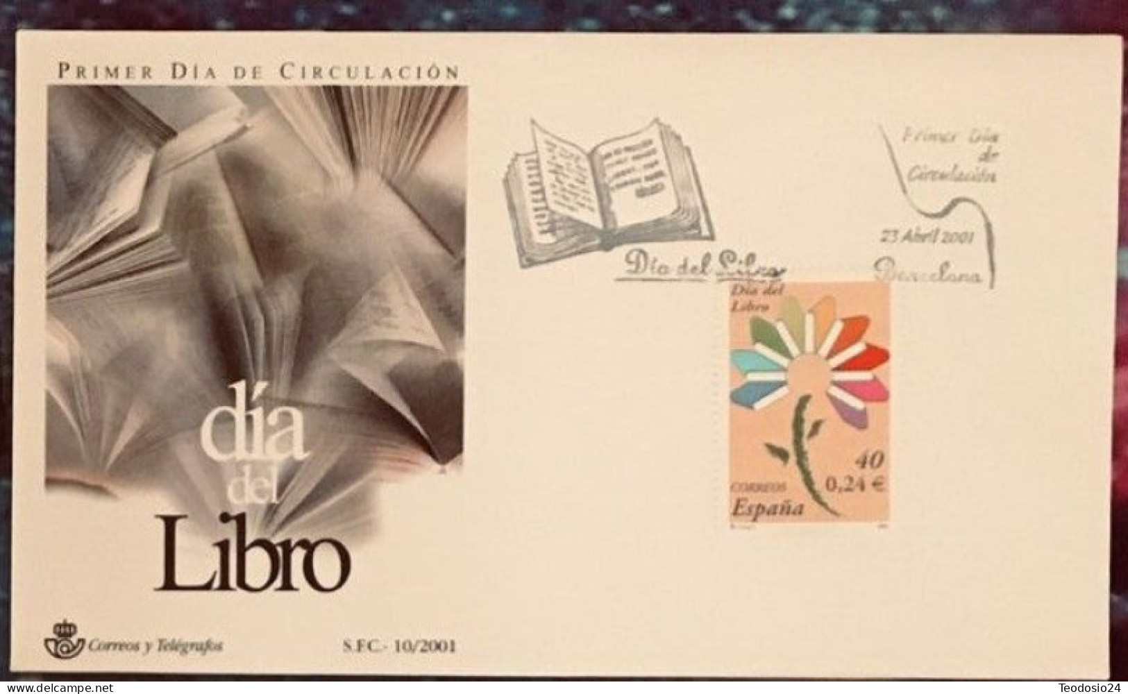 FDC  2001.-DIA DEL LIBRO - FDC