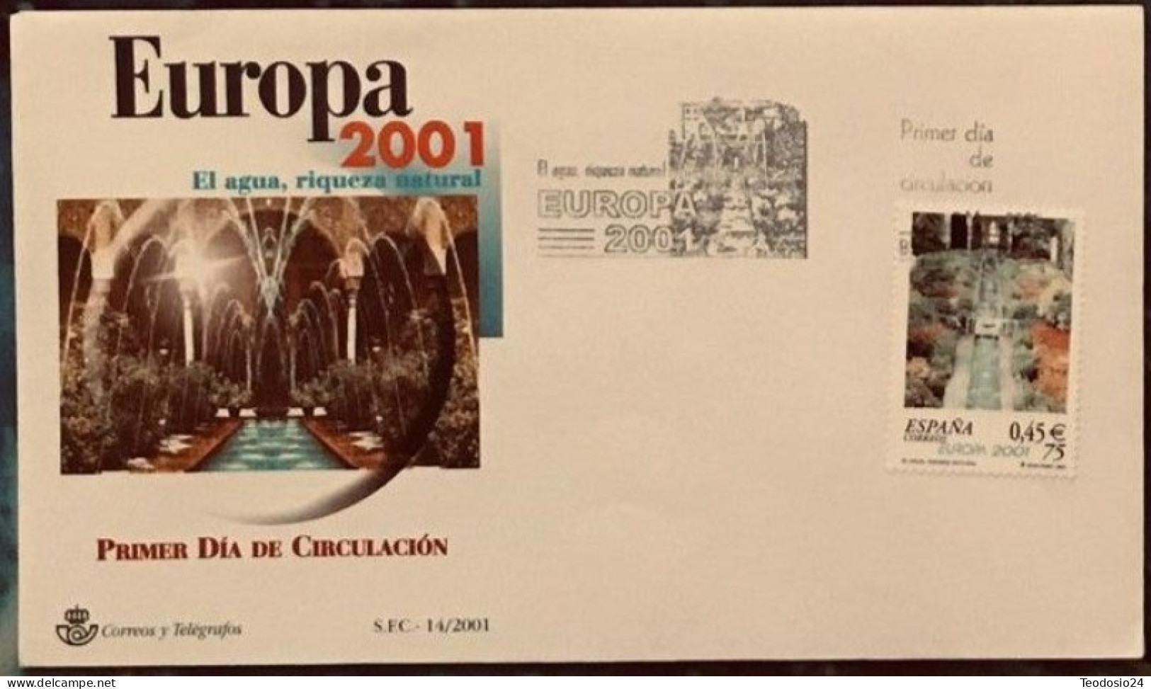 FDC  2001.-EUROPA 2001 EL AGUA RIQUEZA NATURAL - FDC