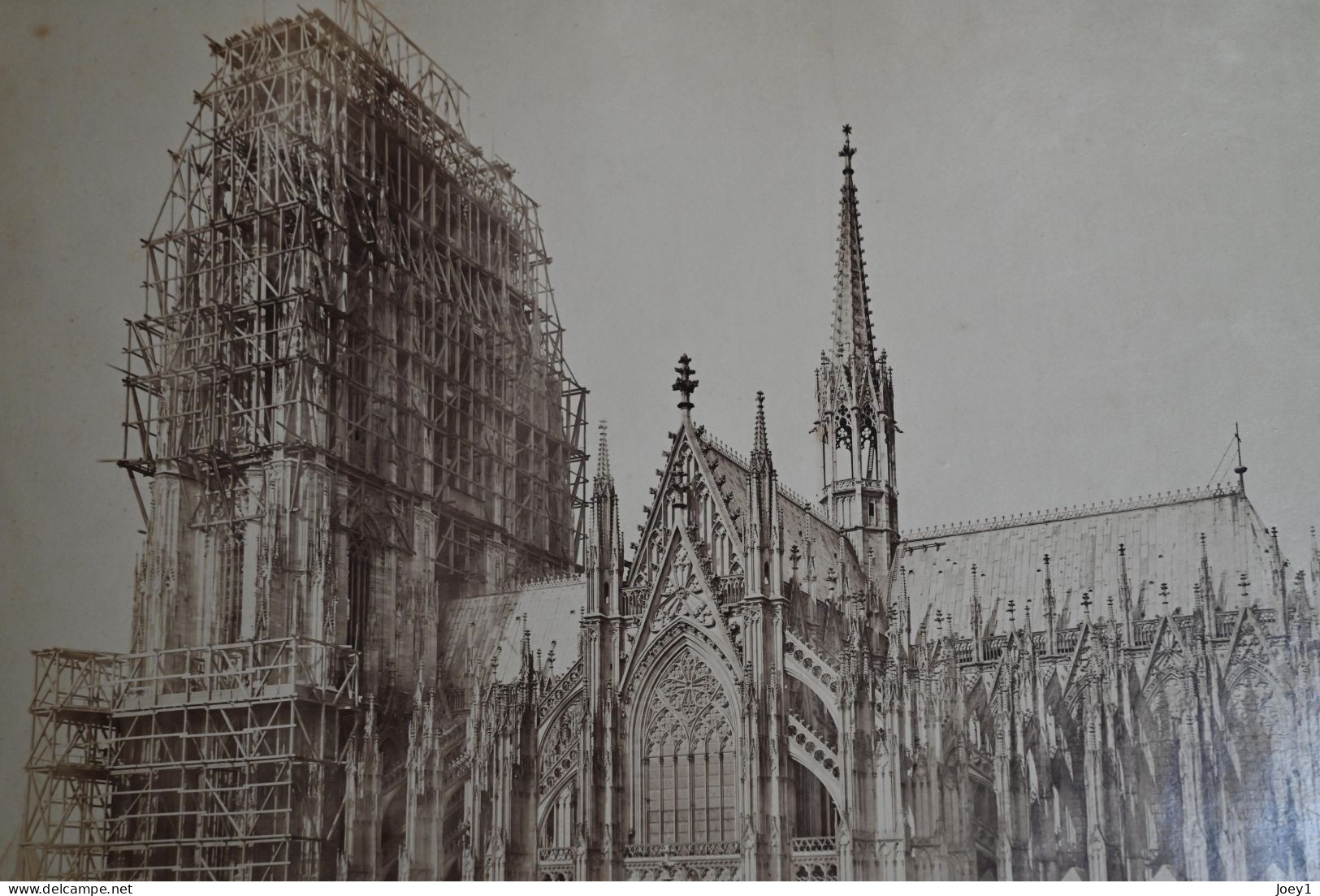 Photo De La Cathédrale De Köln /Cologne, Fin Des Travaux De Construction, Format 41/53 - Alte (vor 1900)