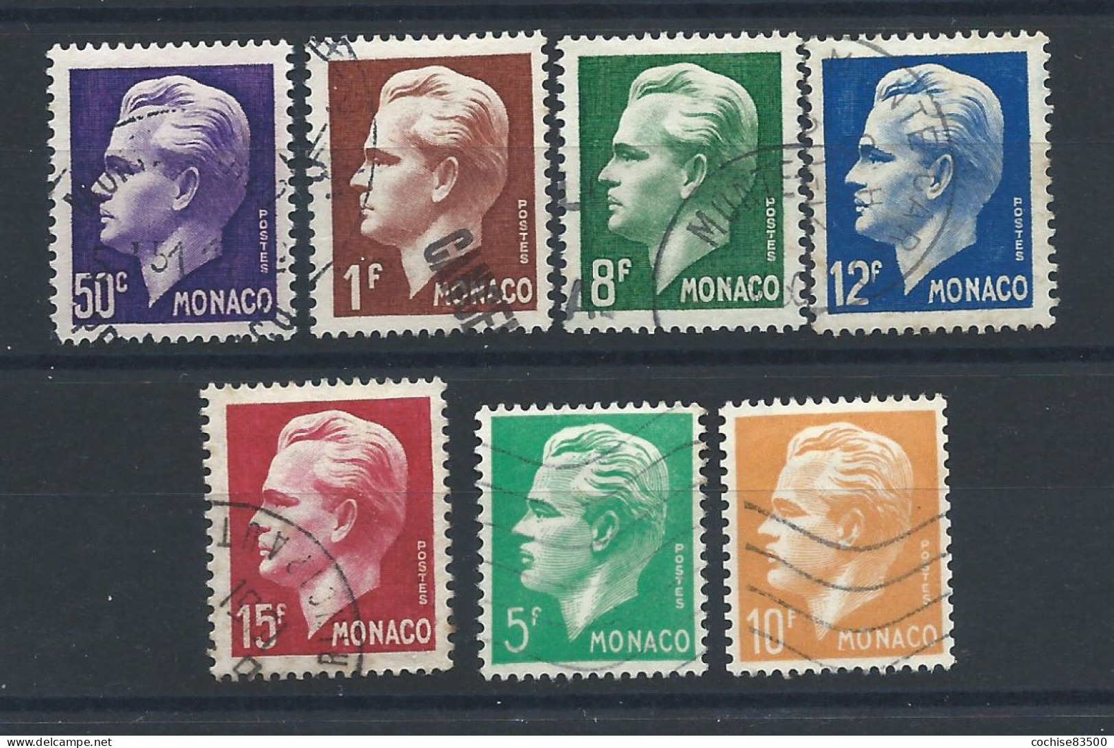 Monaco N°344/50 Obl (FU) 1950/51 - Prince Rainier III - Used Stamps