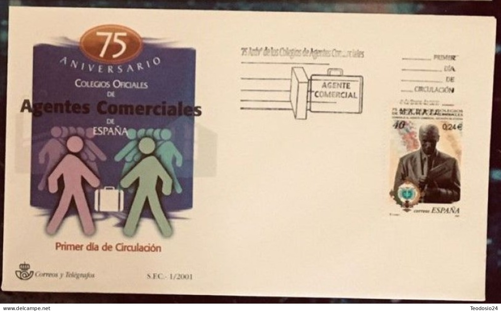 FDC  2001.-AGENTES COMERCIALES DE ESPAÑA - FDC