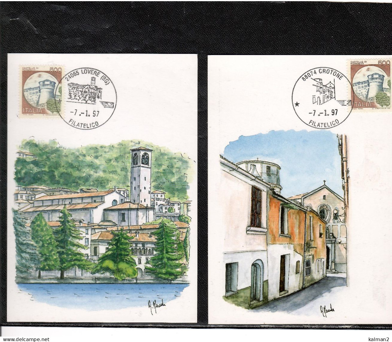 16674 - SERIE COMPLETA DI 12 CARTOLINE EMESSE DALLA AMM.NE DELLE POSTE E ANNULLATE IL 7.1.1997 - Sammlungen & Sammellose