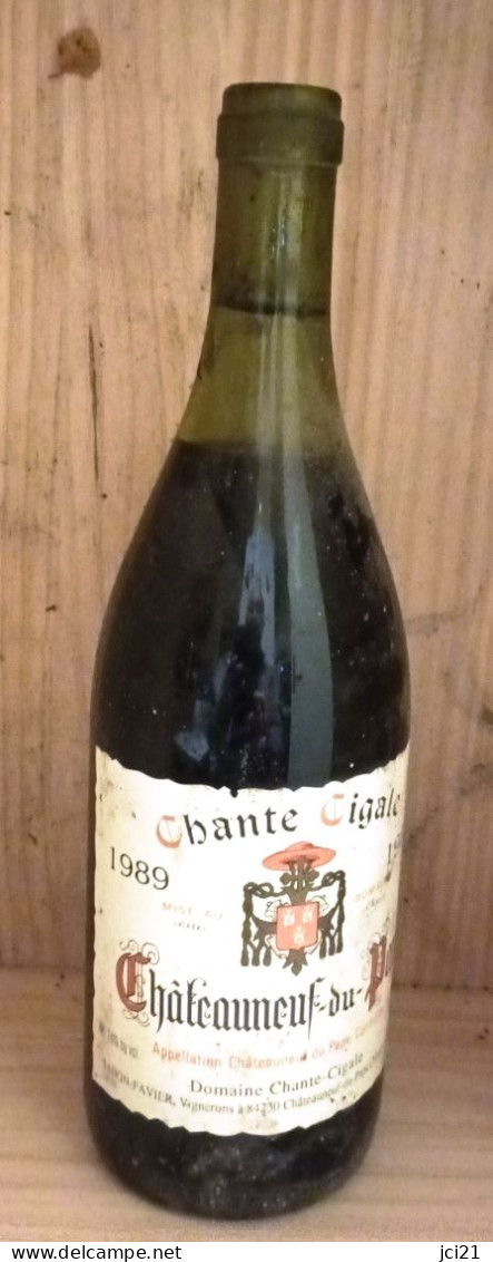 Bouteille De Vin " CHATEAU NEUF DU PAPE 1989 "Chante Cigale (_Dv33) - Wijn