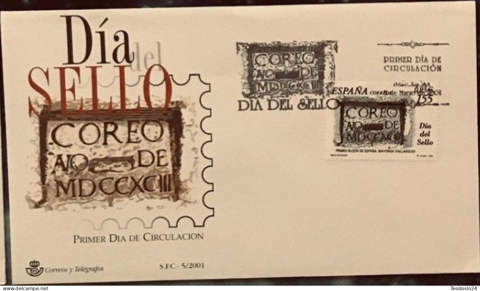 FDC  2001.-DIA SELLO - FDC