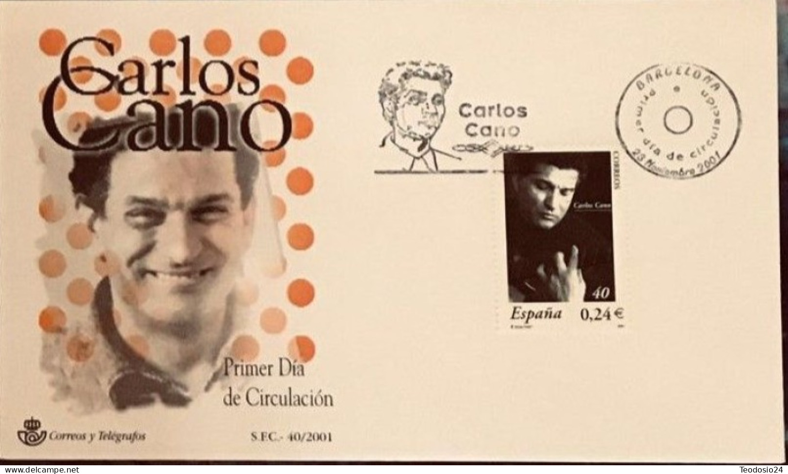 FDC  2001.-CARLOS CANO - FDC