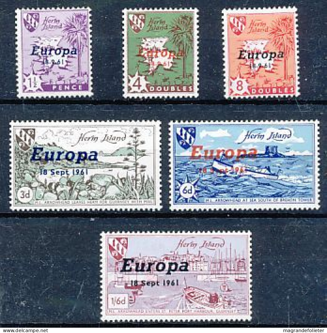 TIMBRE  ZEGEL STAMP THEME EUROPA HERM ISLAND 1961  XX - 1961