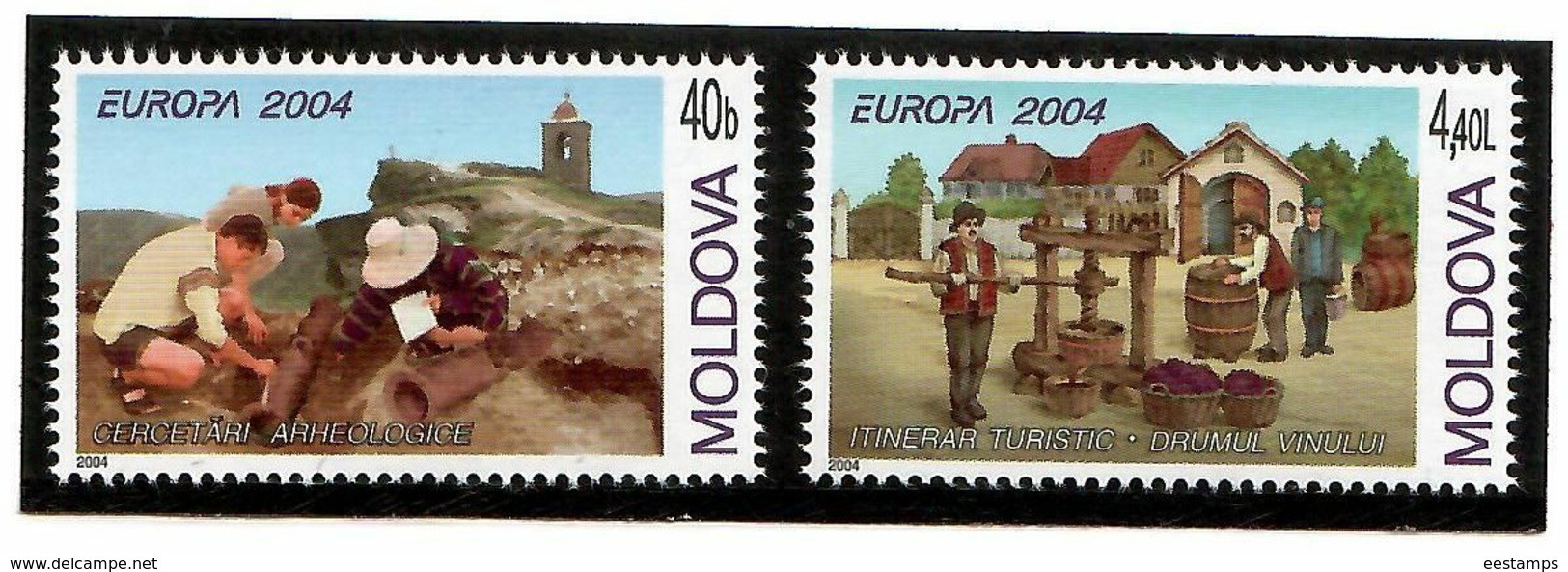 Moldova 2004 . EUROPA 2004. 2v: 40b, 4.40L. Michel # 487-88 - Moldavie